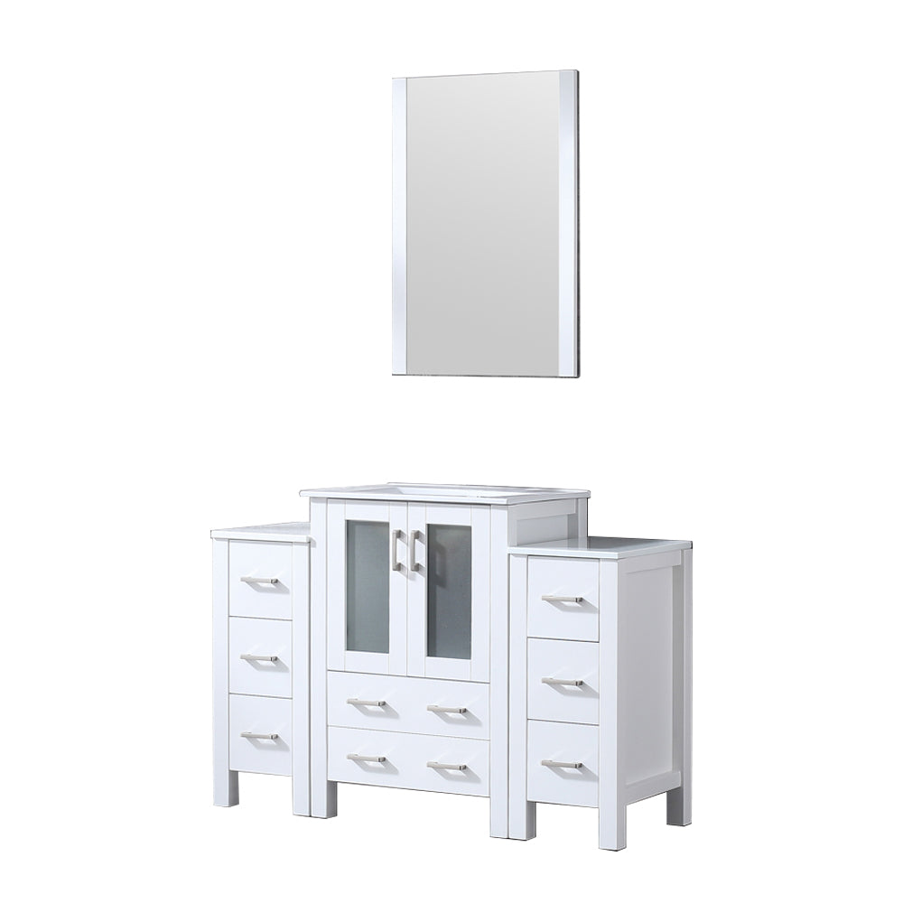 Lexora Volez 48 in. White Single Sink Bath Vanity