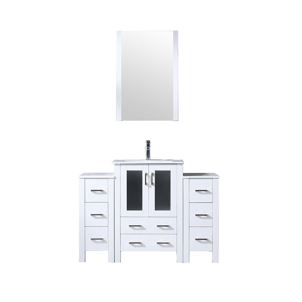 Lexora Volez 48 in. White Single Sink Bath Vanity