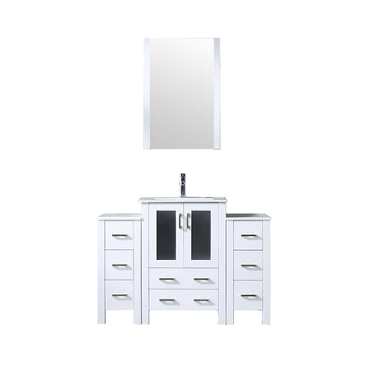 Lexora Volez 48 in. White Single Sink Bath Vanity