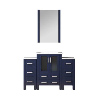Lexora Volez 48 in. Navy Blue Single Sink Bath Vanity