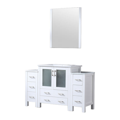 Lexora Volez 54 in. White Single Sink Bath Vanity
