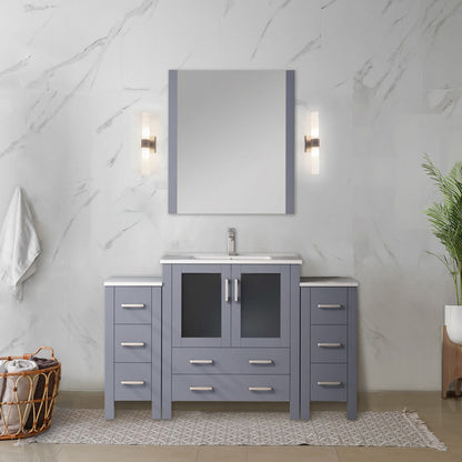 Lexora Volez 54 in. Dark Grey Single Sink Bath Vanity