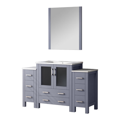 Lexora Volez 54 in. Dark Grey Single Sink Bath Vanity