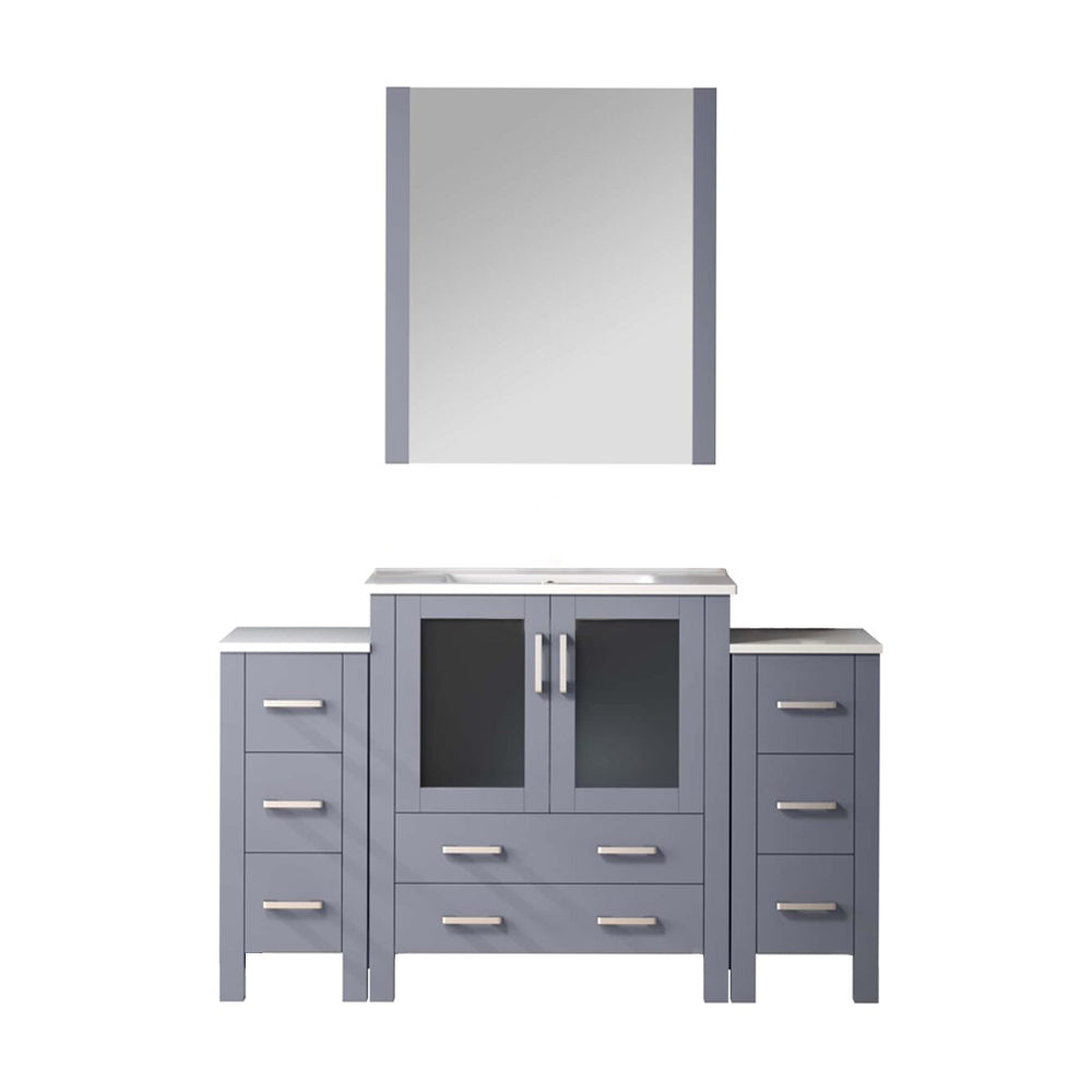 Lexora Volez 54 in. Dark Grey Single Sink Bath Vanity