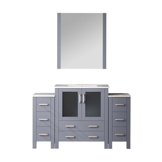 Lexora Volez 54 in. Dark Grey Single Sink Bath Vanity