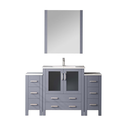 Lexora Volez 54 in. Dark Grey Single Sink Bath Vanity