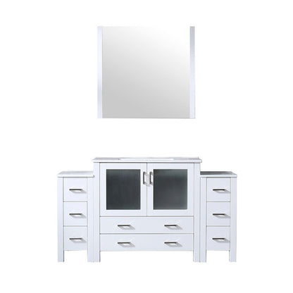 Lexora Volez 60 in. White Single Sink Bath Vanity