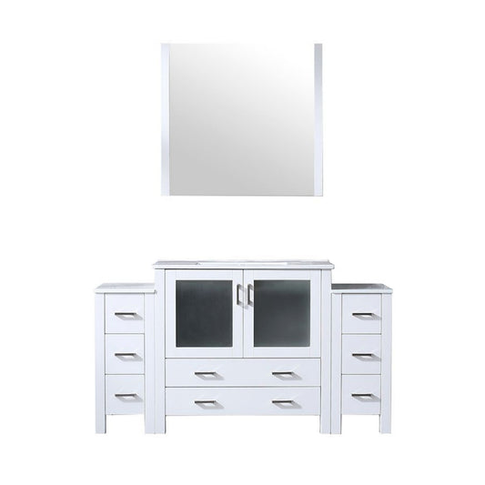 Lexora Volez 60 in. White Single Sink Bath Vanity
