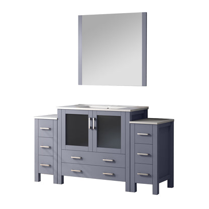 Lexora Volez 60 in. Dark Grey Single Sink Bath Vanity