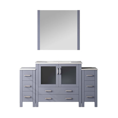 Lexora Volez 60 in. Dark Grey Single Sink Bath Vanity