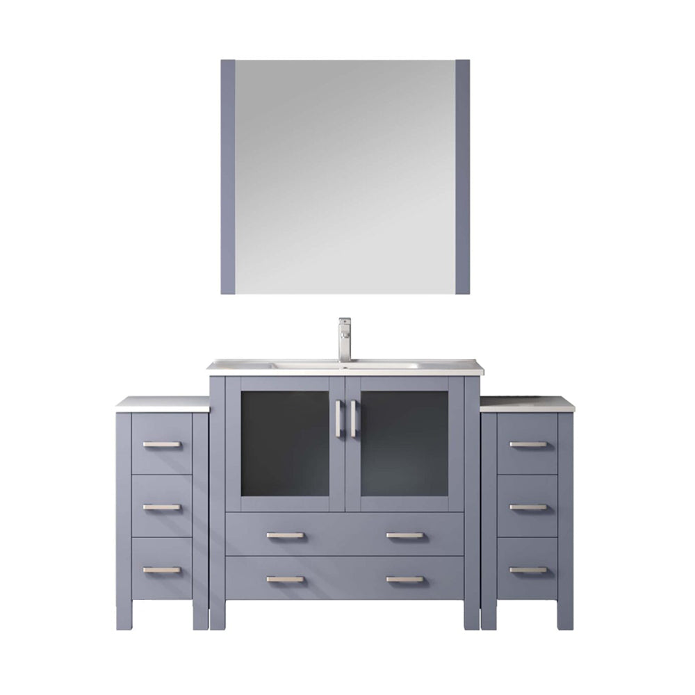 Lexora Volez 60 in. Dark Grey Single Sink Bath Vanity