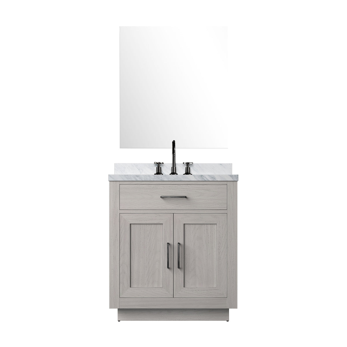 Lexora Abbey 30 in. White Oak Single Sink Bath Vanity