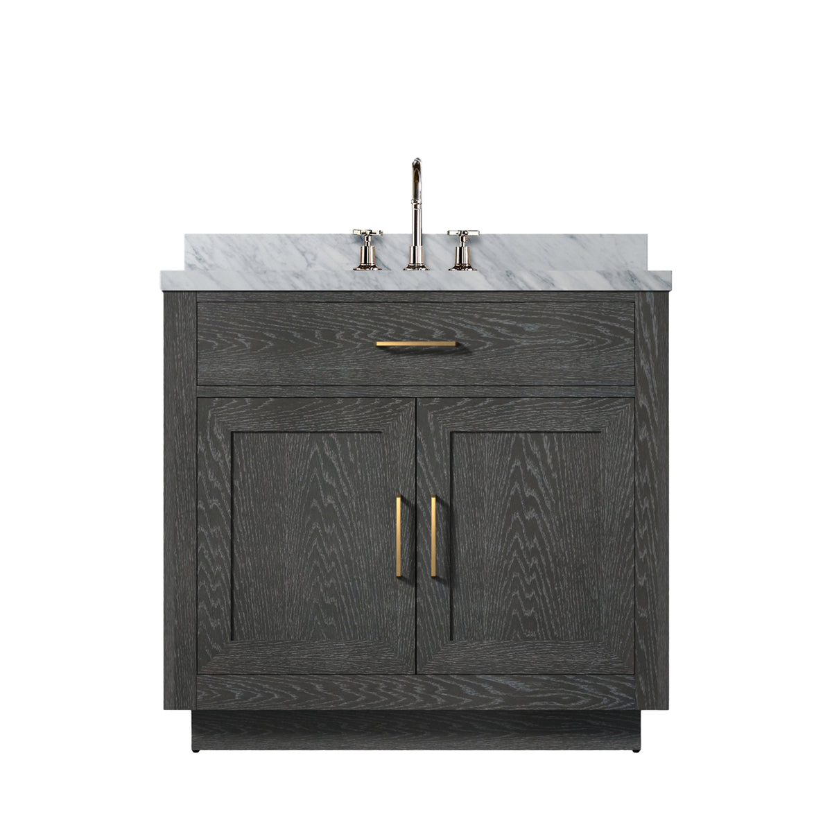 Lexora Abbey 36 in. Black Oak Single Sink Bath Vanity