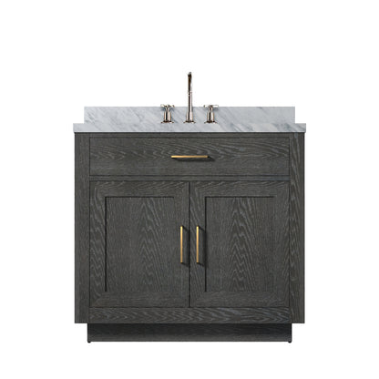 Lexora Abbey 36 in. Black Oak Single Sink Bath Vanity