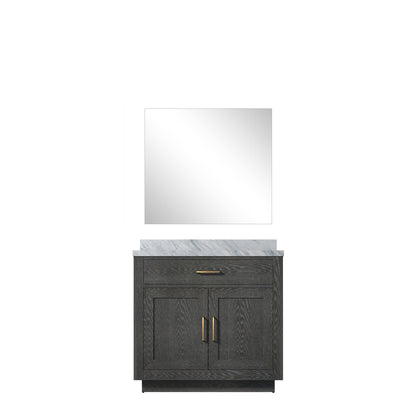 Lexora Abbey 36 in. Black Oak Single Sink Bath Vanity