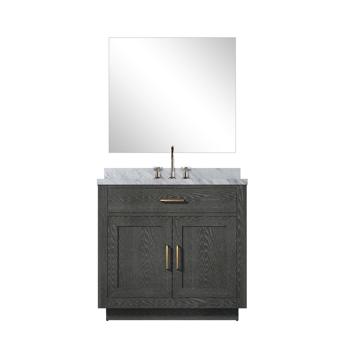 Lexora Abbey 36 in. Black Oak Single Sink Bath Vanity