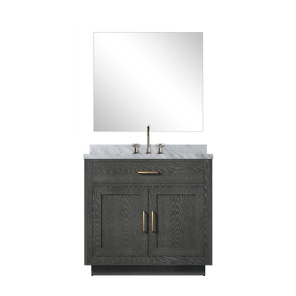 Lexora Abbey 36 in. Black Oak Single Sink Bath Vanity