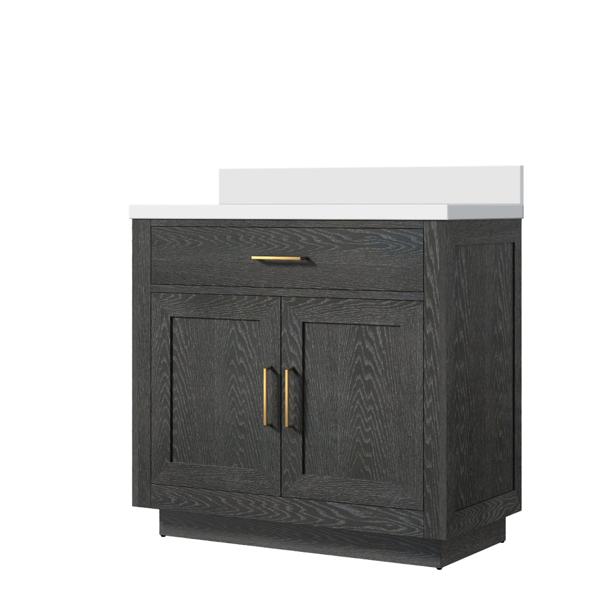 Lexora Abbey 36 in. Black Oak Single Sink Bath Vanity