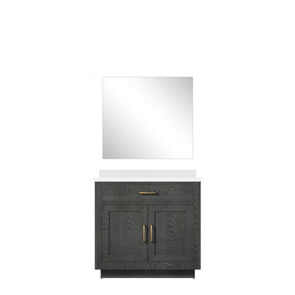 Lexora Abbey 36 in. Black Oak Single Sink Bath Vanity