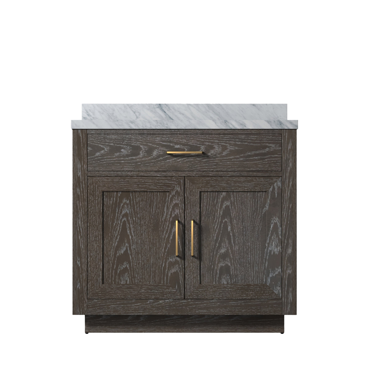Lexora Abbey 36 in. Brown Oak Single Sink Bath Vanity