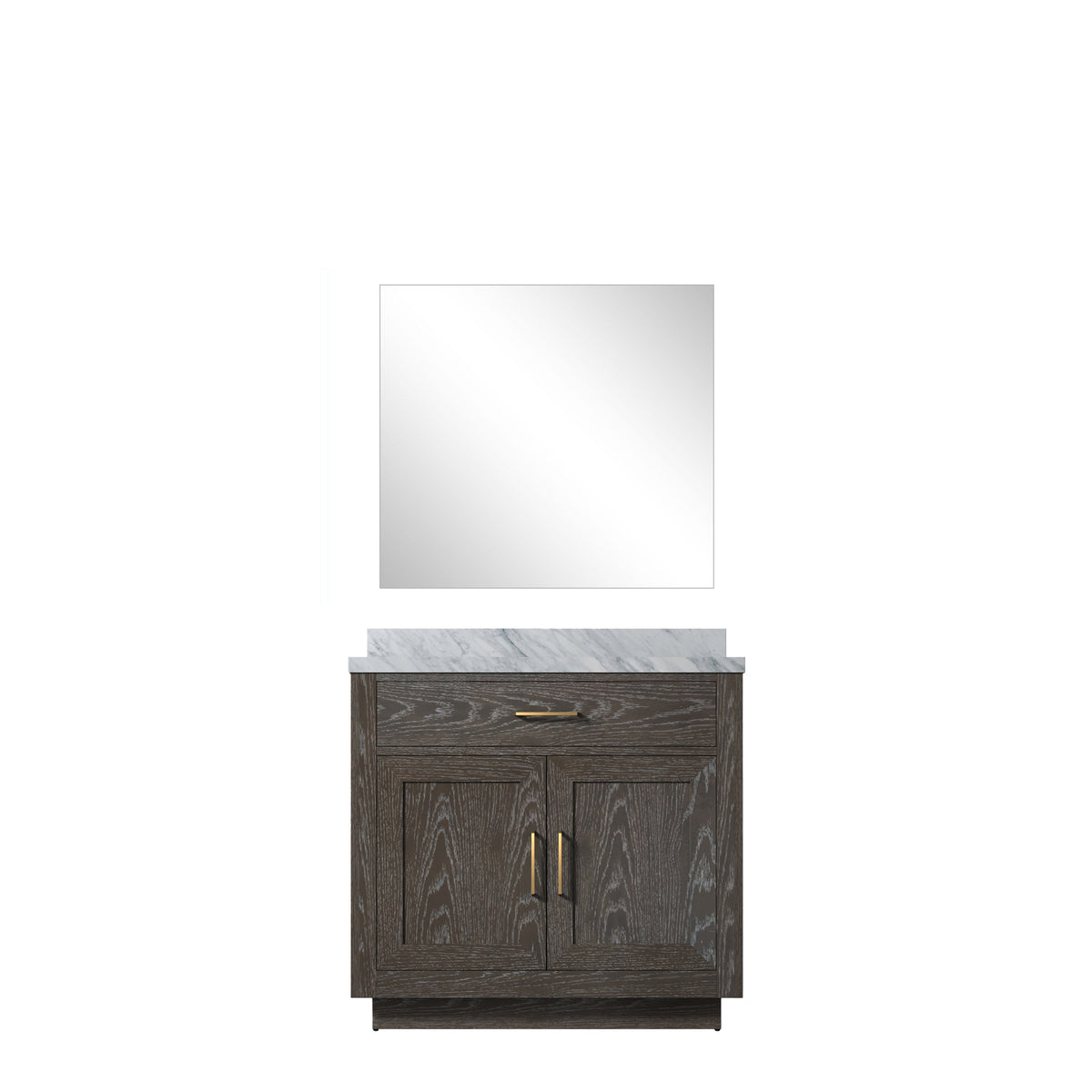 Lexora Abbey 36 in. Brown Oak Single Sink Bath Vanity