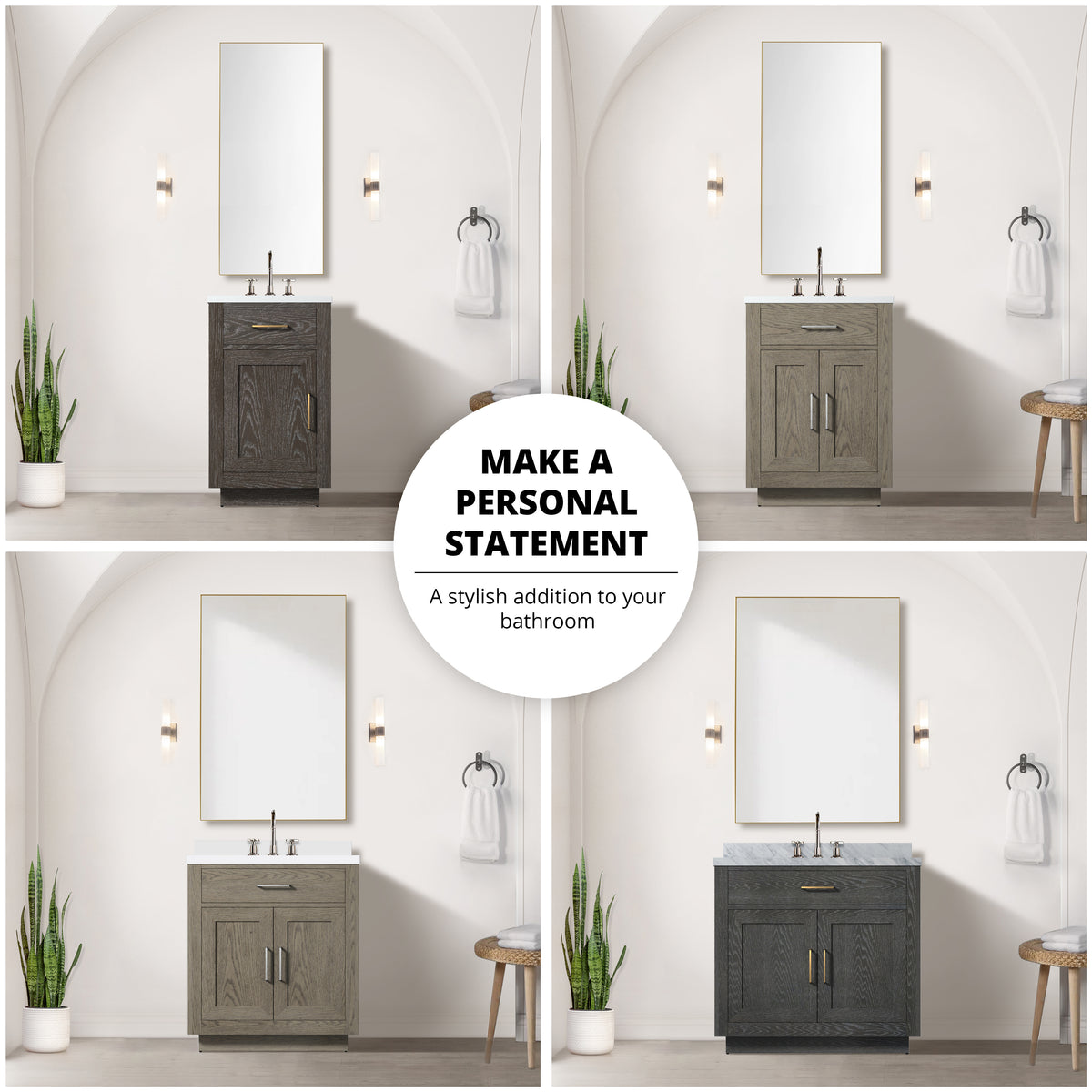 Lexora Abbey 36 in. Brown Oak Single Sink Bath Vanity
