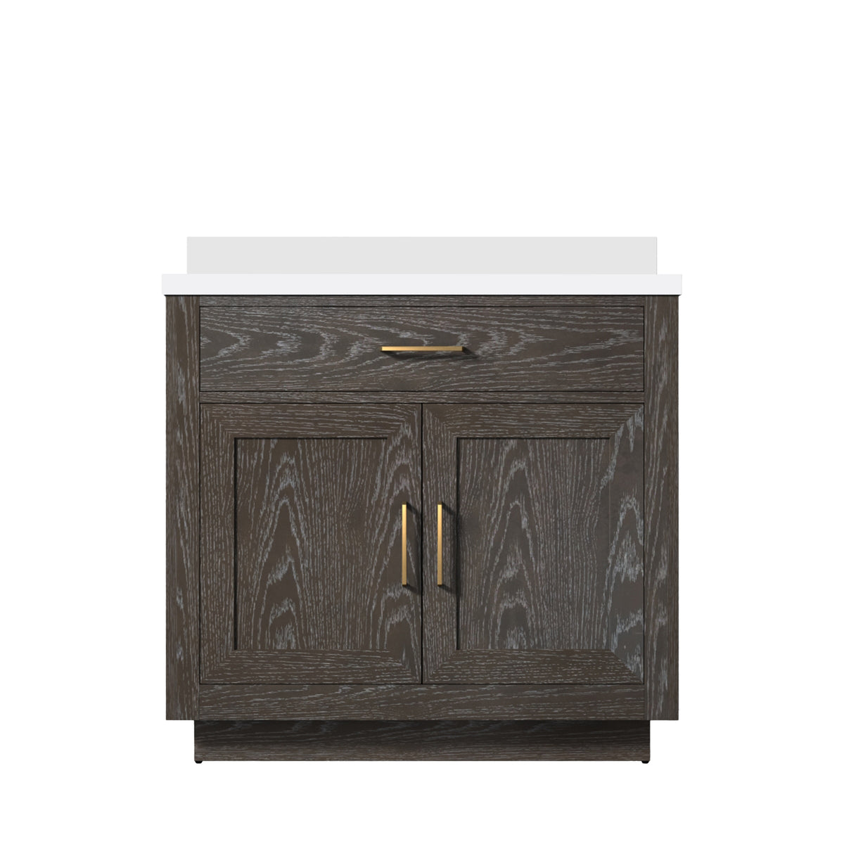 Lexora Abbey 36 in. Brown Oak Single Sink Bath Vanity