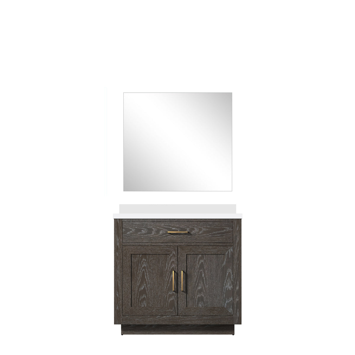 Lexora Abbey 36 in. Brown Oak Single Sink Bath Vanity