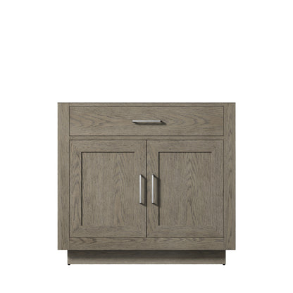 Lexora Abbey 36 in. Grey Oak Single Sink Bath Vanity