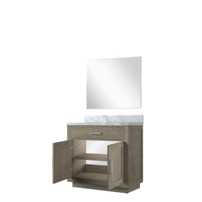 Lexora Abbey 36 in. Grey Oak Single Sink Bath Vanity