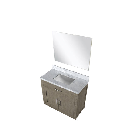 Lexora Abbey 36 in. Grey Oak Single Sink Bath Vanity