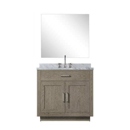 Lexora Abbey 36 in. Grey Oak Single Sink Bath Vanity