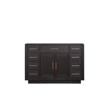 Lexora Abbey 48 in. Black Oak Single Sink Bath Vanity