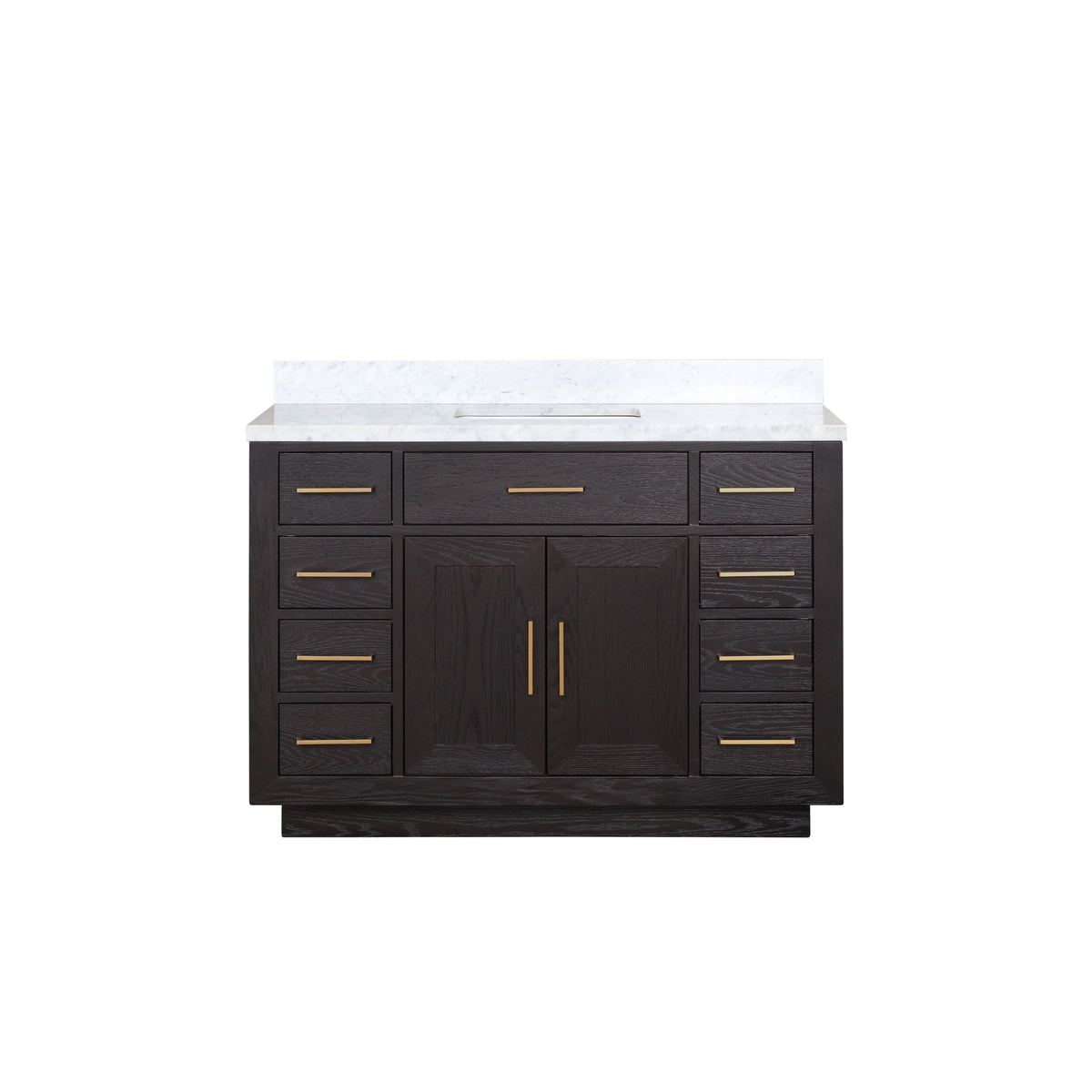 Lexora Abbey 48 in. Black Oak Single Sink Bath Vanity
