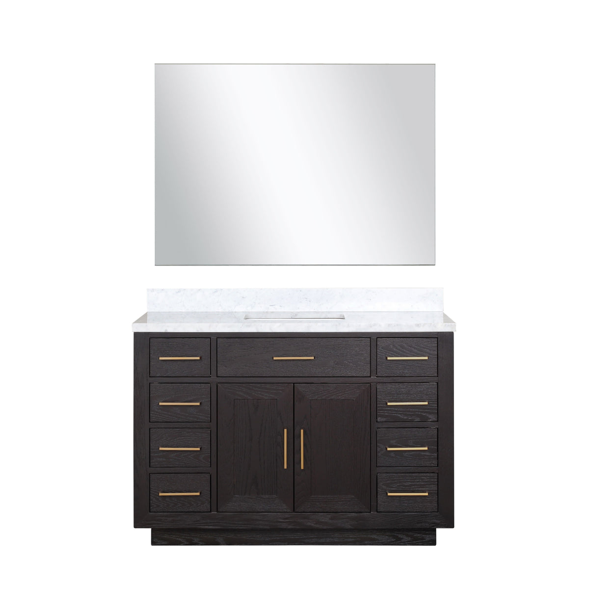 Lexora Abbey 48 in. Black Oak Single Sink Bath Vanity