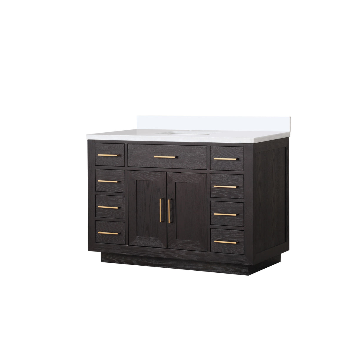 Lexora Abbey 48 in. Black Oak Single Sink Bath Vanity