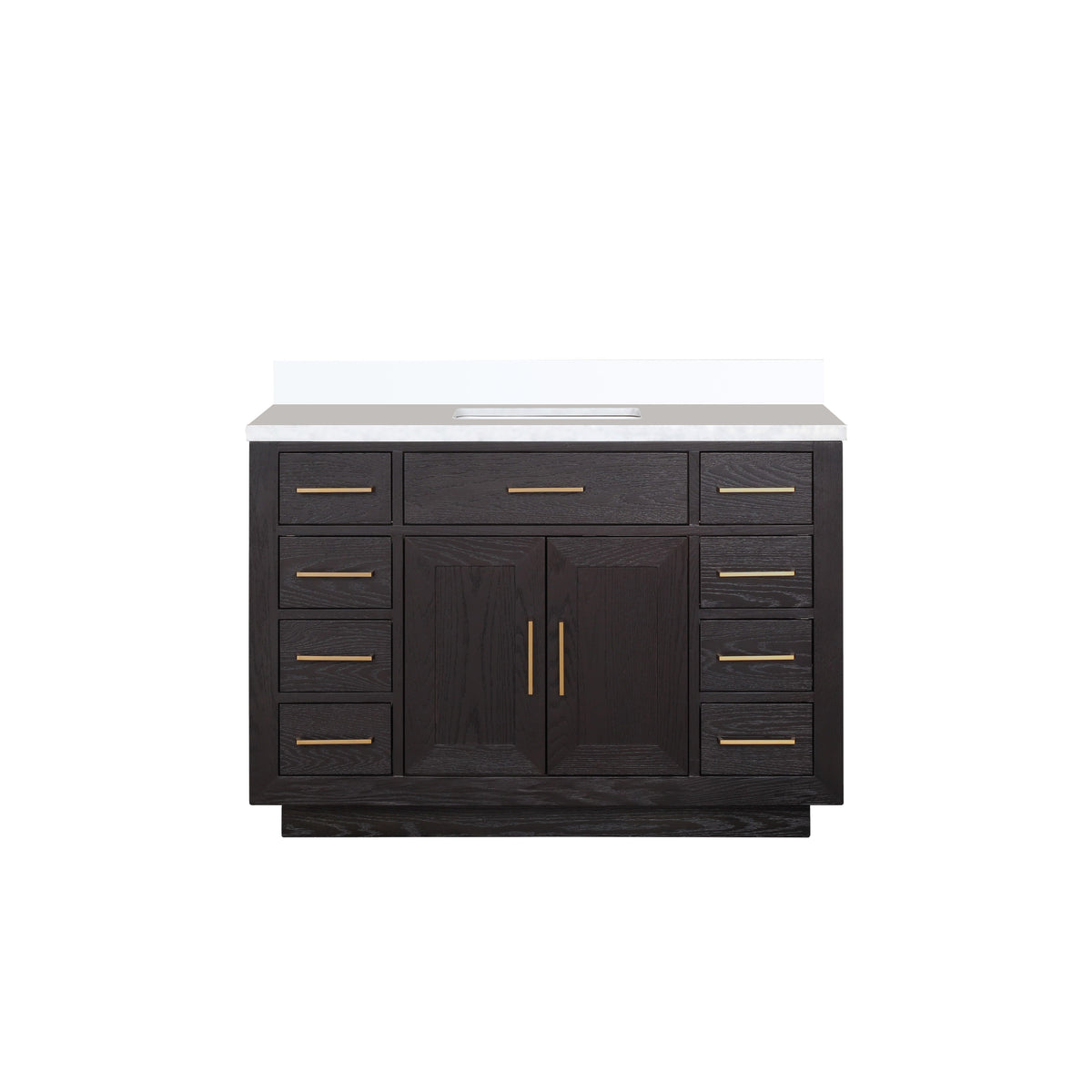 Lexora Abbey 48 in. Black Oak Single Sink Bath Vanity