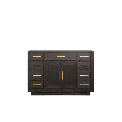 Lexora Abbey 48 in. Brown Oak Single Sink Bath Vanity