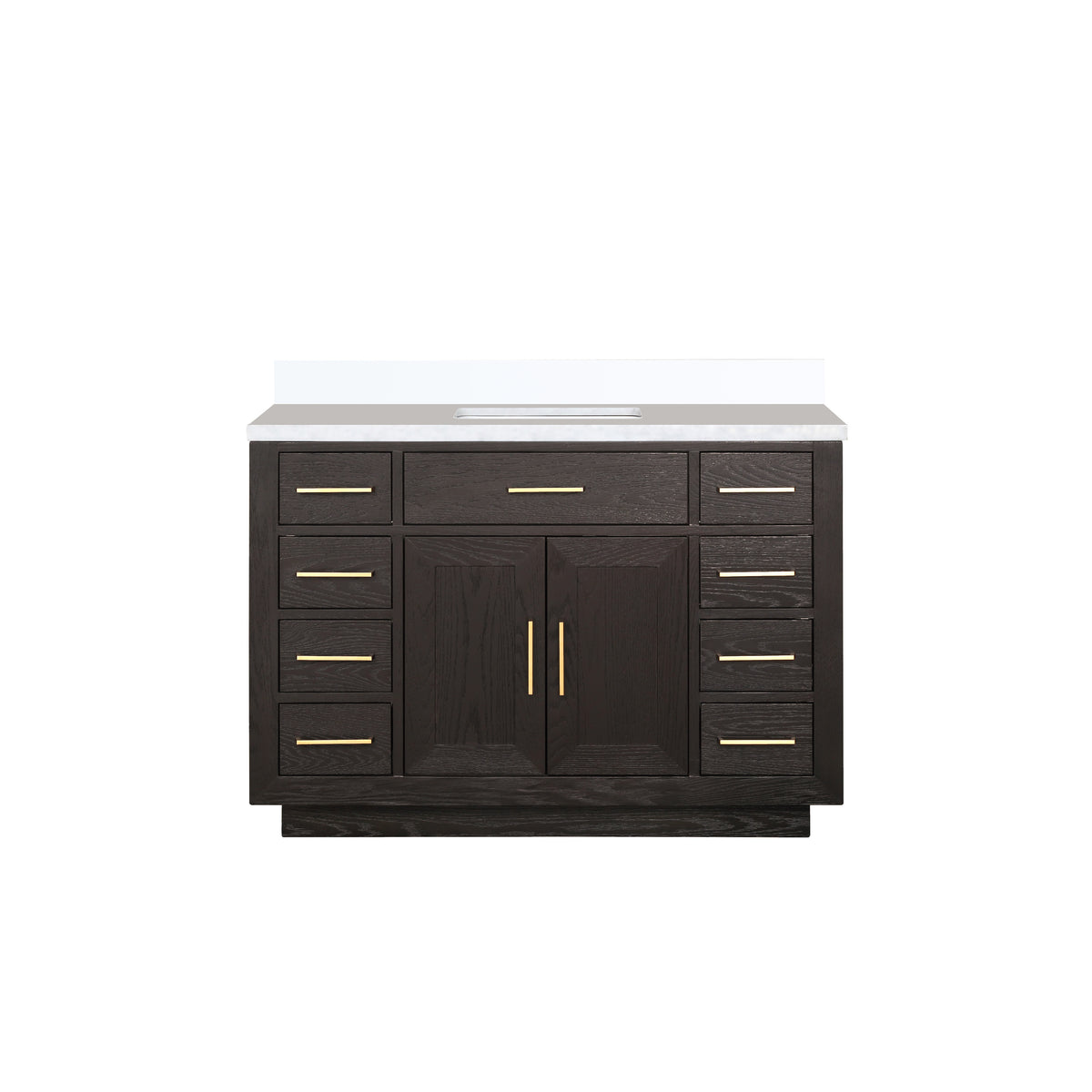 Lexora Abbey 48 in. Brown Oak Single Sink Bath Vanity