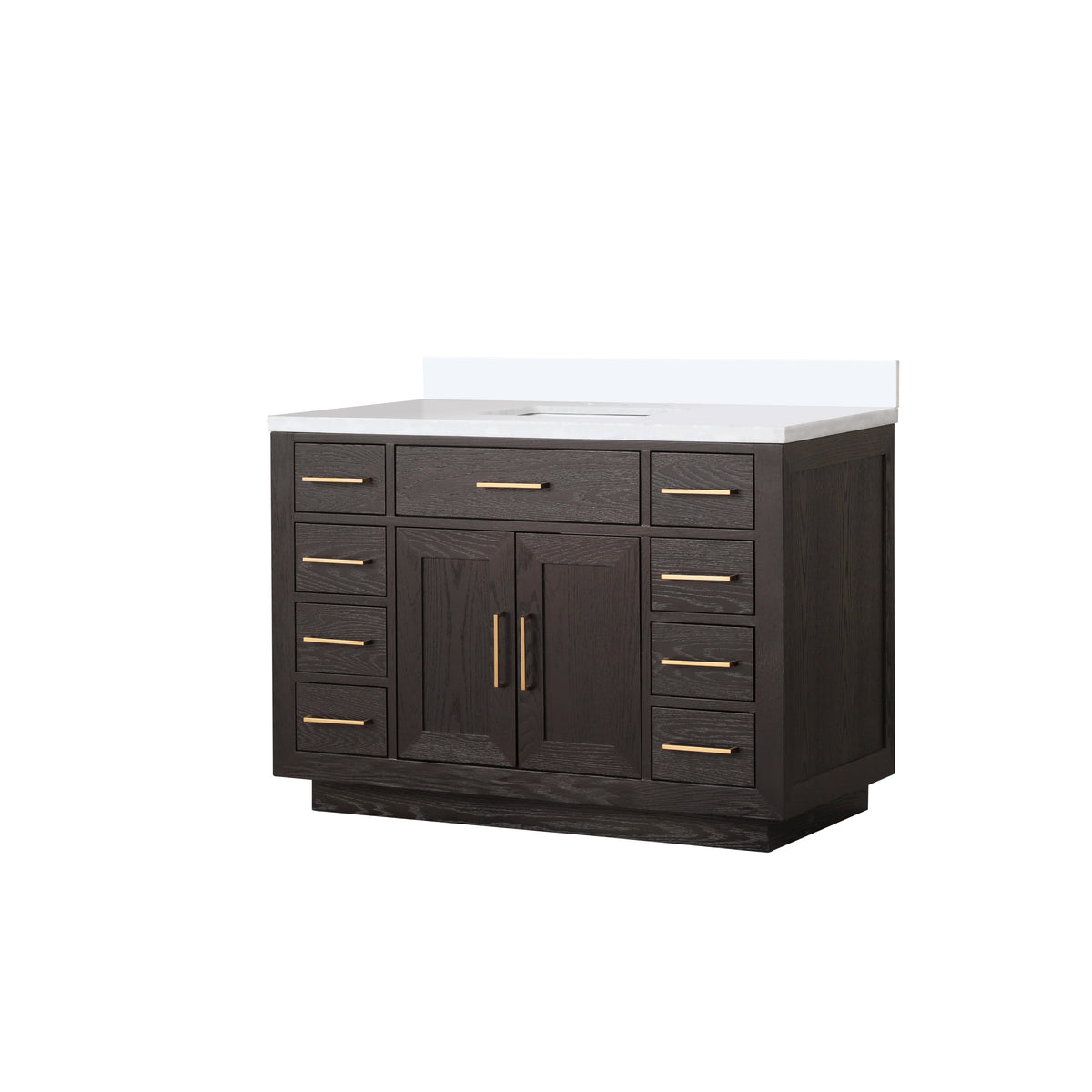 Lexora Abbey 48 in. Brown Oak Single Sink Bath Vanity