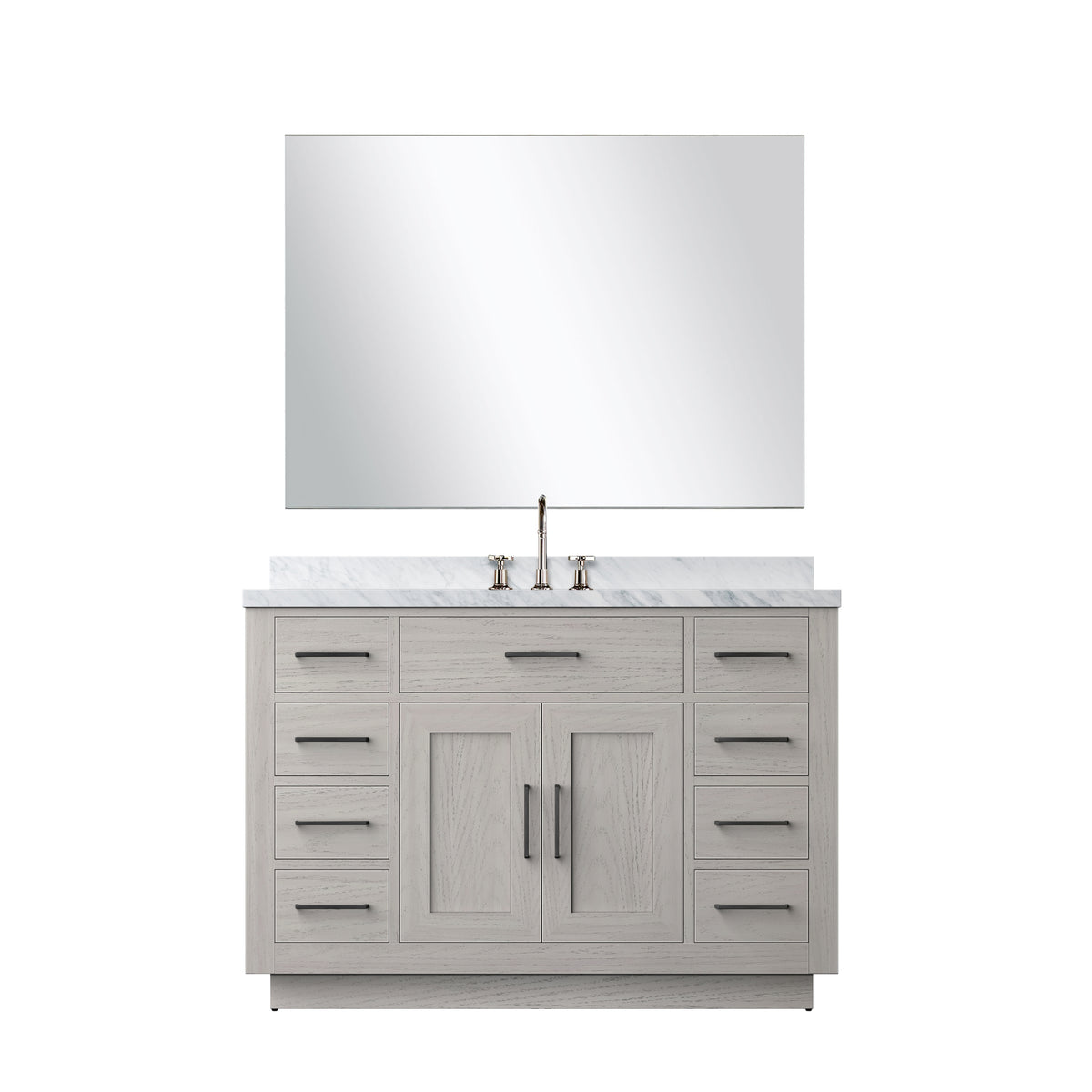 Lexora Abbey 48 in. White Oak Single Sink Bath Vanity