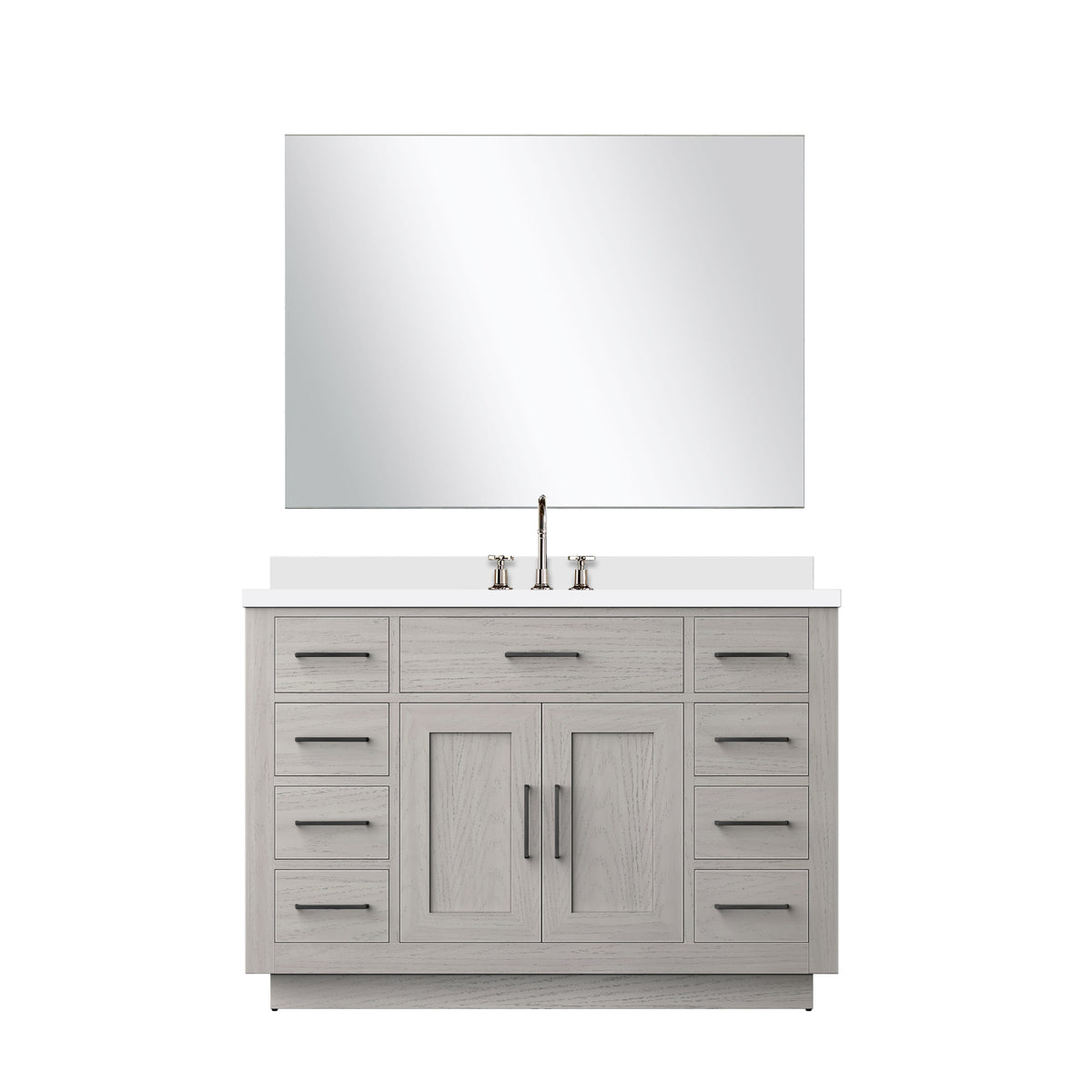 Lexora Abbey 48 in. White Oak Single Sink Bath Vanity