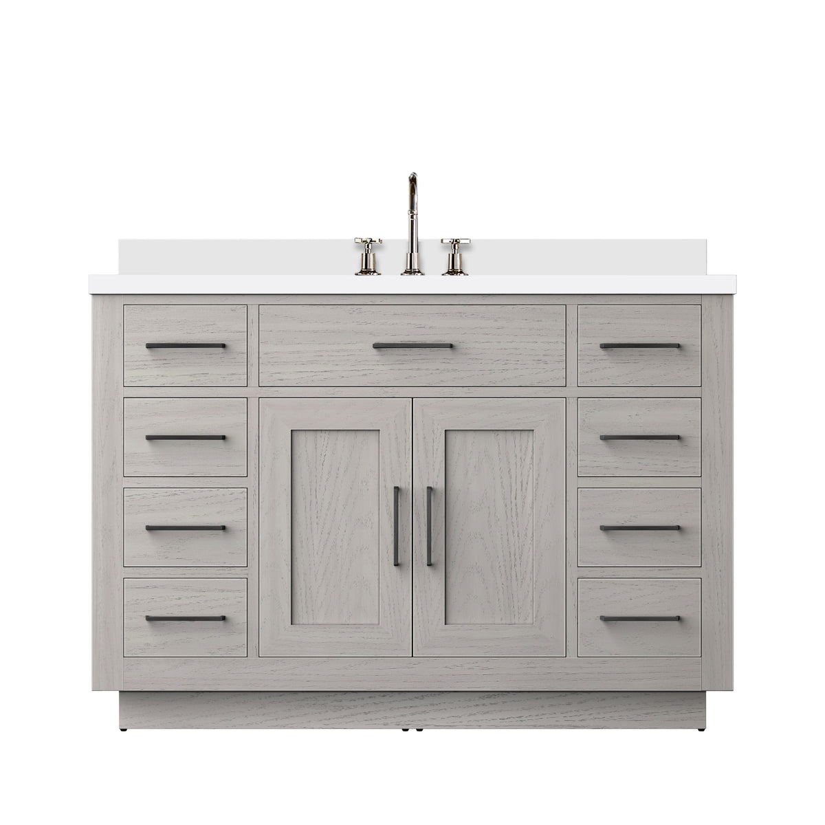 Lexora Abbey 48 in. White Oak Single Sink Bath Vanity