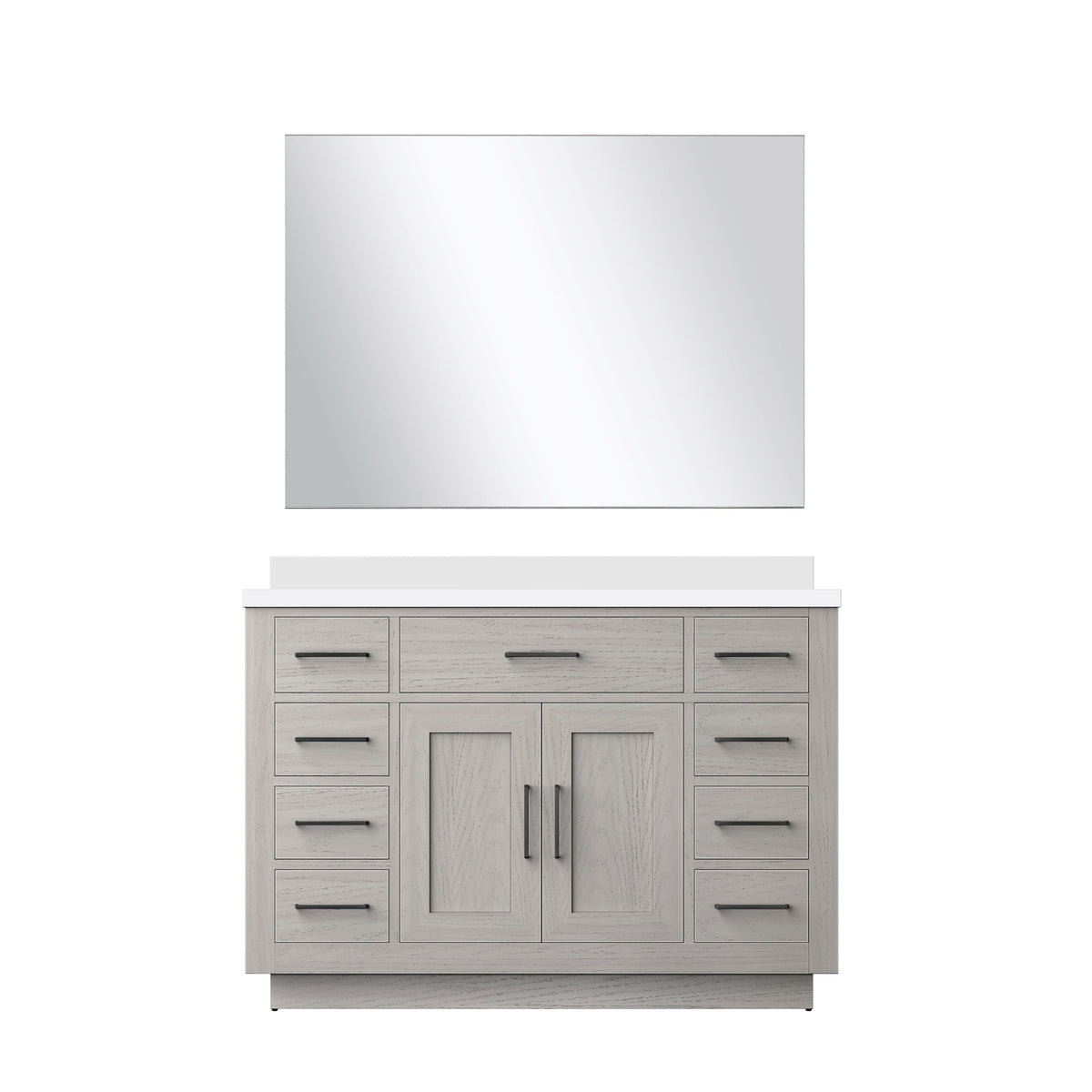 Lexora Abbey 48 in. White Oak Single Sink Bath Vanity