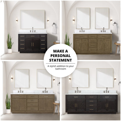 Lexora Abbey 48 in. Grey Oak Single Sink Bath Vanity