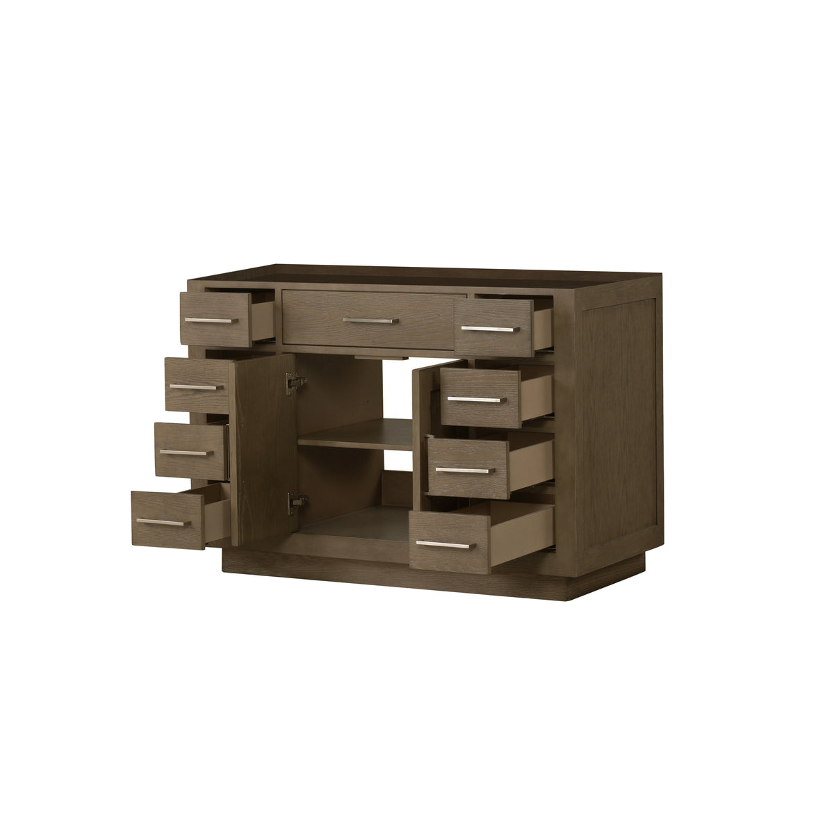 Lexora Abbey 48 in. Grey Oak Single Sink Bath Vanity