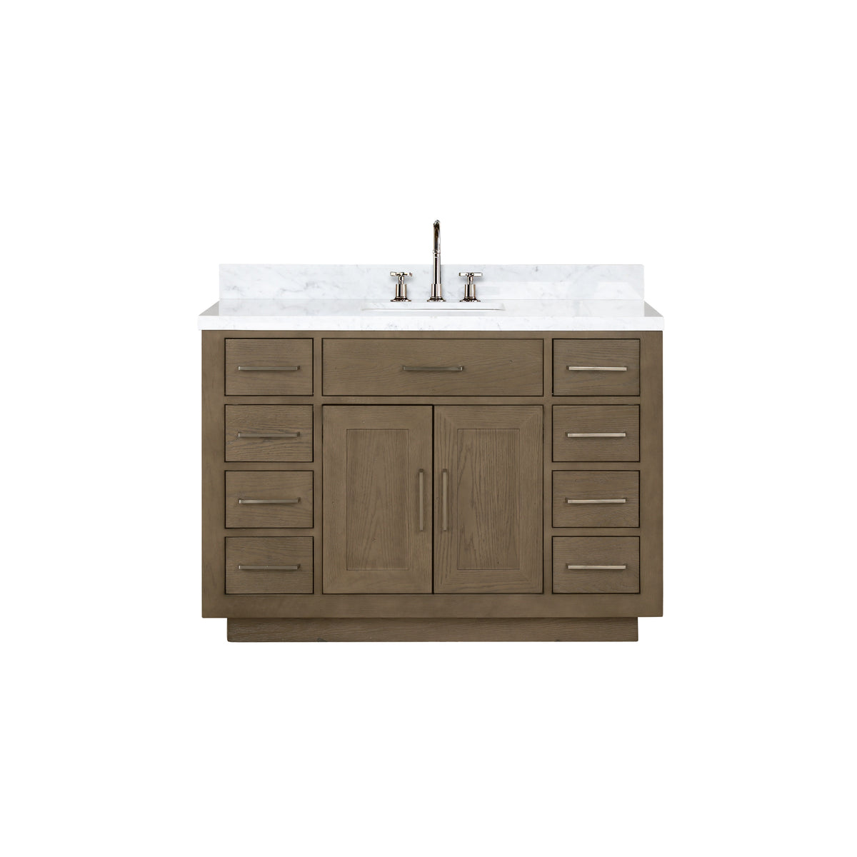 Lexora Abbey 48 in. Grey Oak Single Sink Bath Vanity