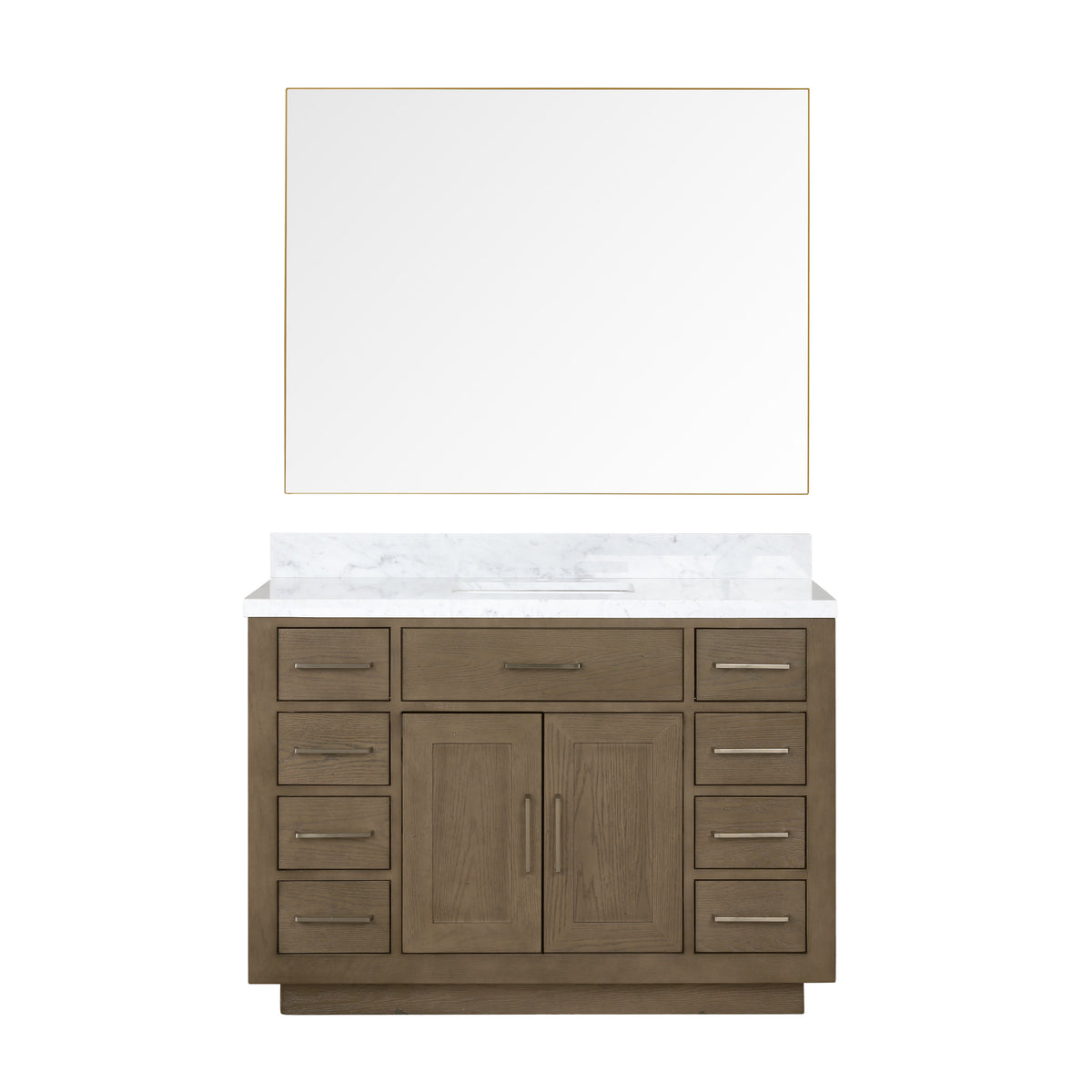 Lexora Abbey 48 in. Grey Oak Single Sink Bath Vanity