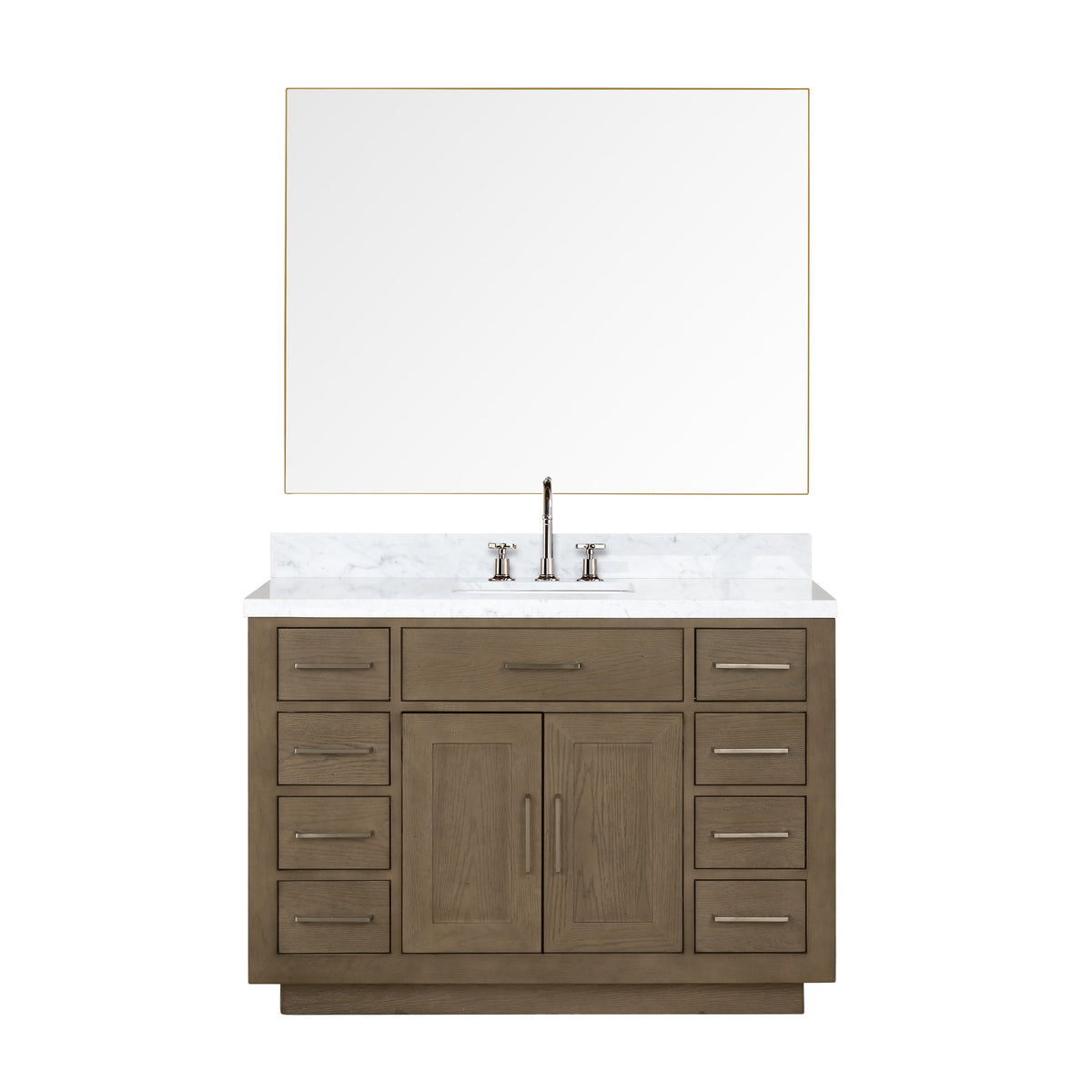 Lexora Abbey 48 in. Grey Oak Single Sink Bath Vanity
