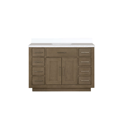 Lexora Abbey 48 in. Grey Oak Single Sink Bath Vanity